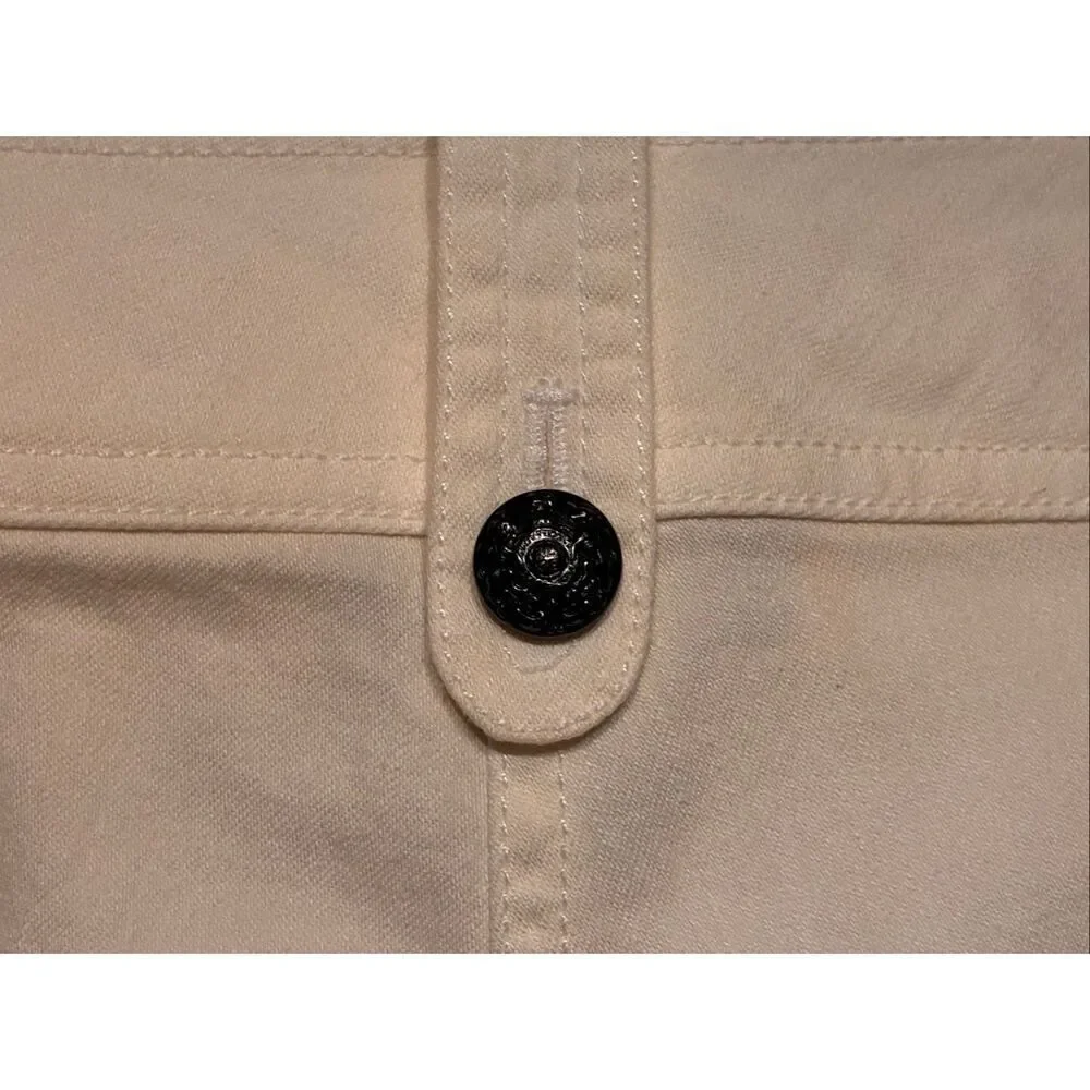 St. John St.John Ivory Off White Cargo Jeans Pants Slacks Size 10